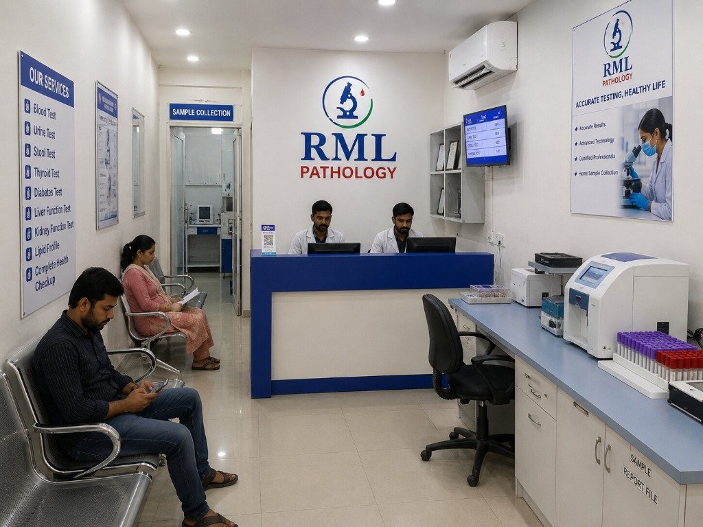 RML Pathology Lab Reception Desk Arjunganj Lucknow